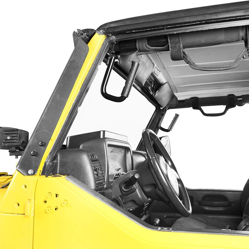 V8 GOD TJ Wrangler Grab Handles Front Steel Grip Bar for Jeep Wrangler TJ 1997-2006 - Pair - Image 2